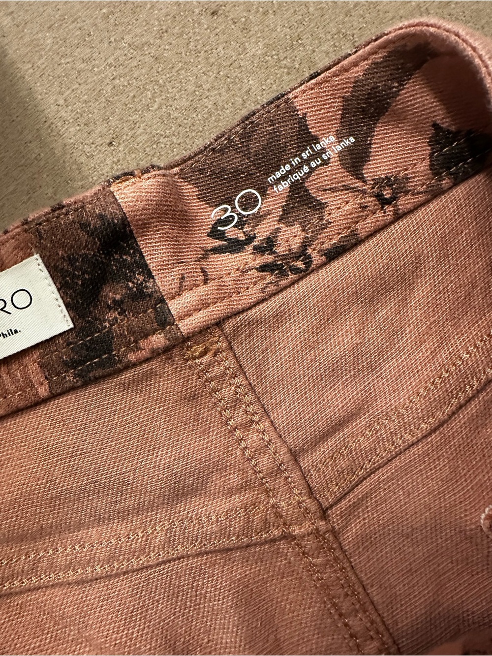 New with Tag! Anthropologie Pilcro Floral Wide-Leg Pink Flare Pants sz 30 - Picture 4 of 5